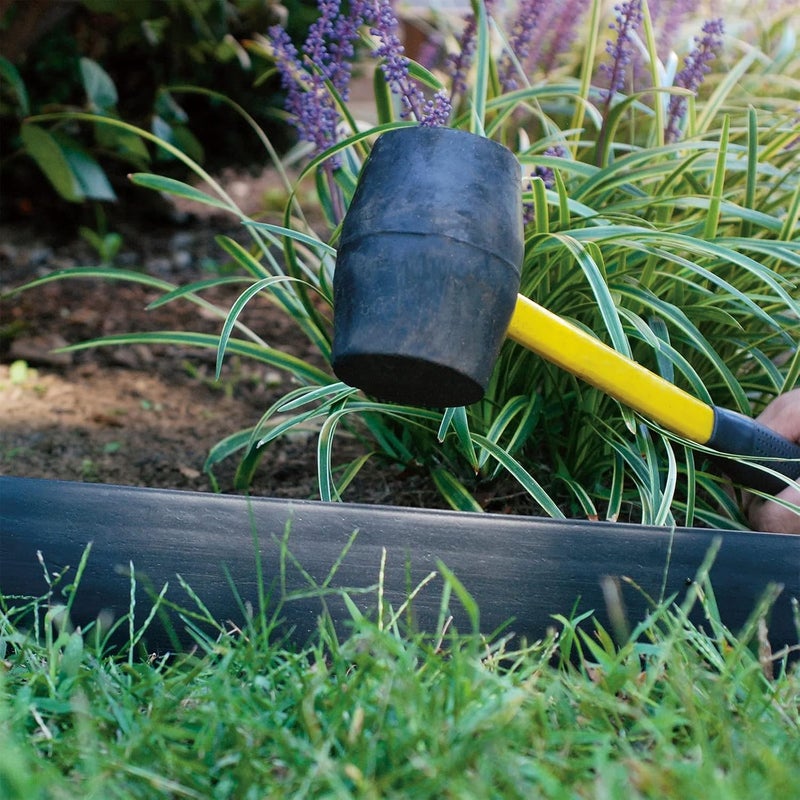 Easyflex Pound-in Landscape Edging with Bonus Anchoring Stakes, 4.5 in. Straight Top Plastic Garden Border, 20 Foot Kit, Black, (3500-20CXX-3) - Image 2